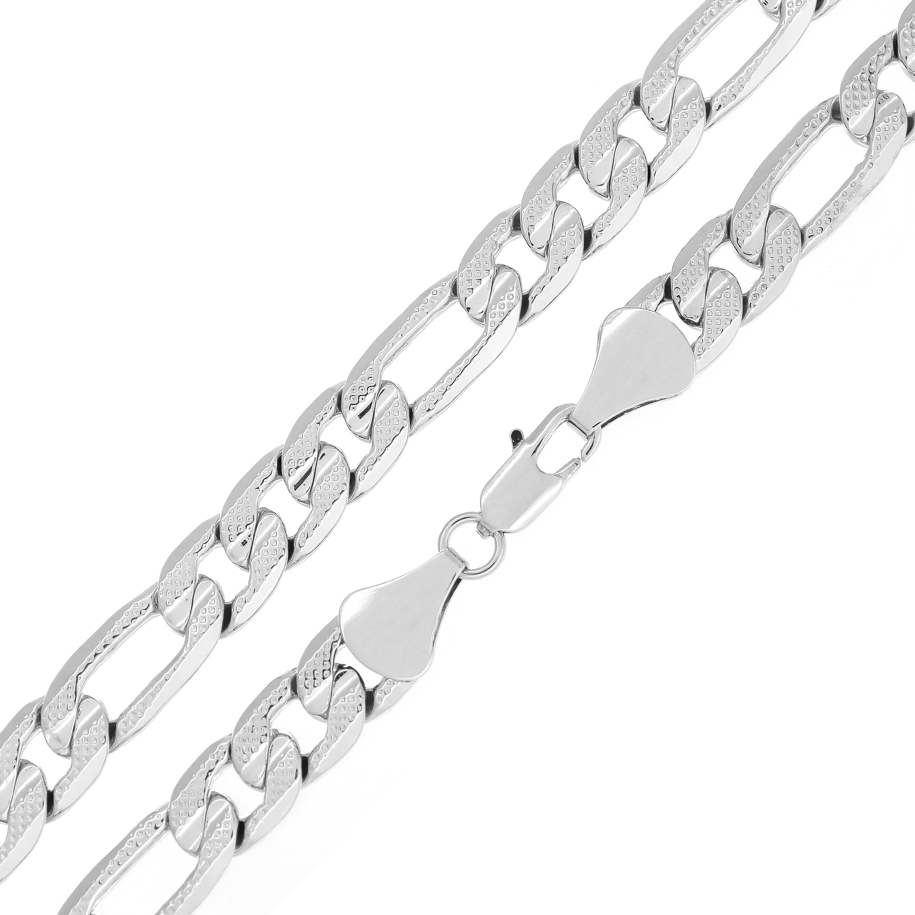 Flat Figaro thin silver chain – SilverTide925